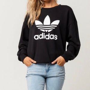Adidas black crew sweater